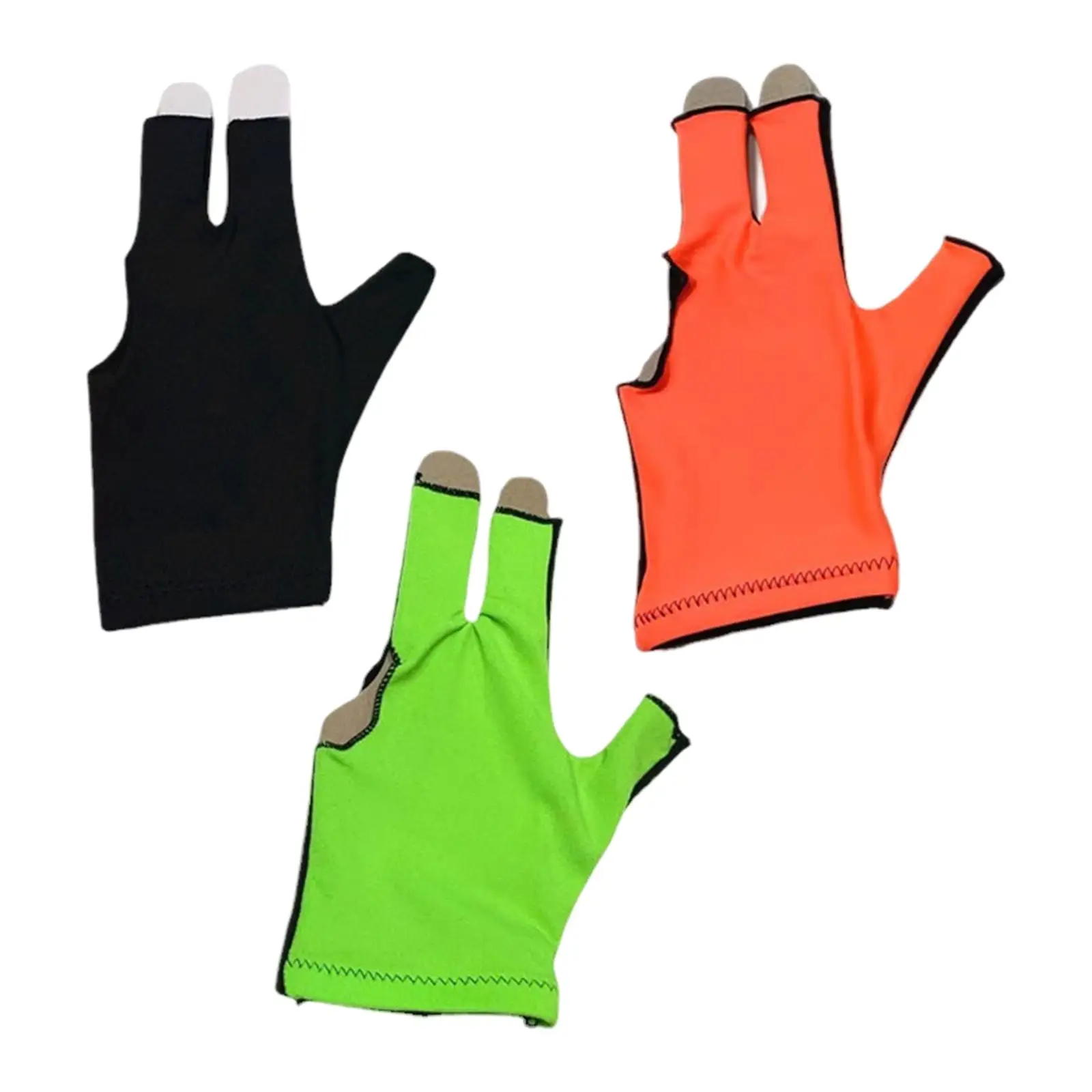 

Open Pool Cue Gloves Universal Nonslip Breathable Three Fingers Billiard Glove Snooker Cue Glove for Indoor Game Training Play