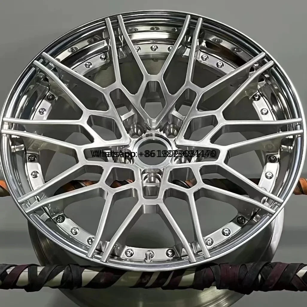 Автомобильный 2-Piece 5x120 5x112 обод из сплава 17-26 дюймов Кованое колесо полированный и