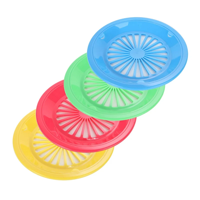 

16 Pcs Reusable Plastic Paper Plate Holder For Party BBQ And Picnic Round Paper Plate Trays Barbecue Plate Dinnerware