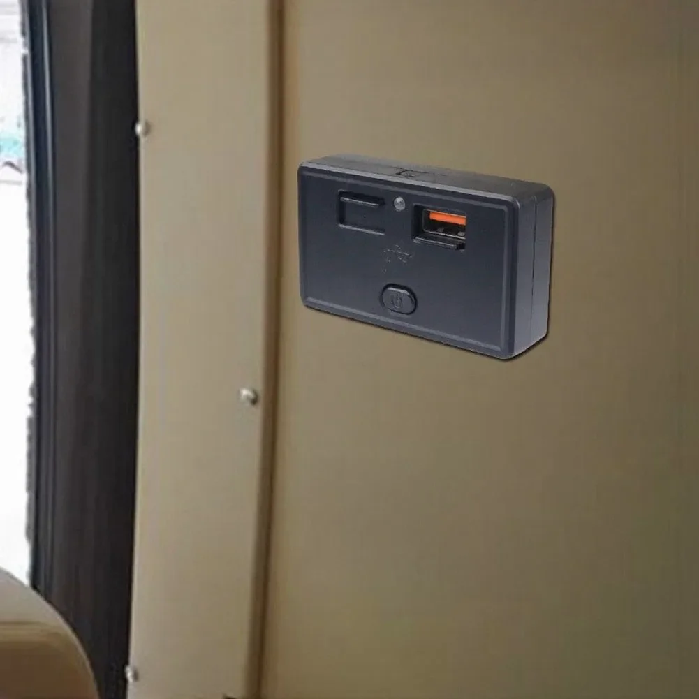 Фото Двойная USB-панель с зарядным устройством и розеткой, с выключателем, 12В-24В, автомобильное зарядное устройство для гольф-каров, легковых и грузовых автомобилей, аксессуары для интерьера №4