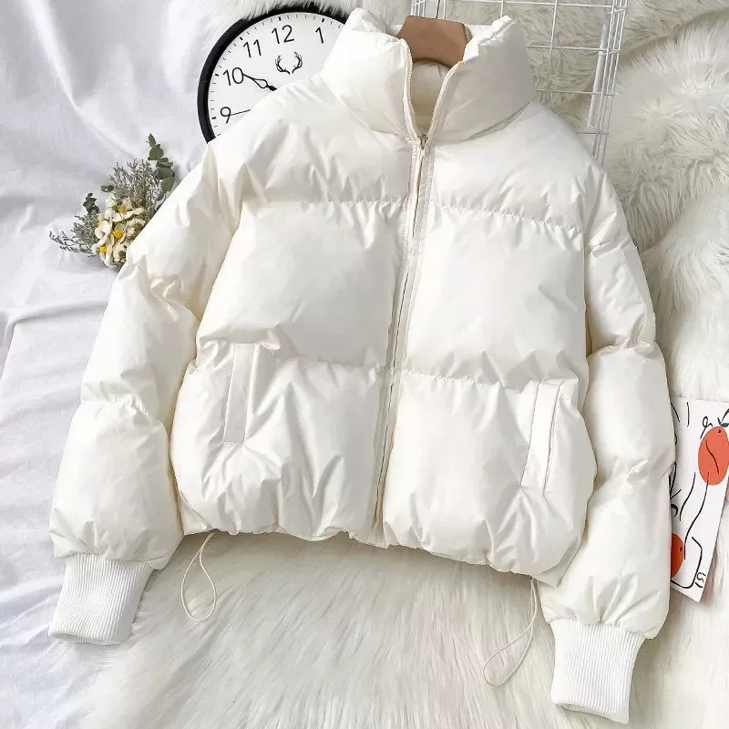 New2022 Jacket Women Parkas Thicken Warm Coat Mens Stand Collar Jackets Solid Color Parka Coat Women Fashion New Streetwear