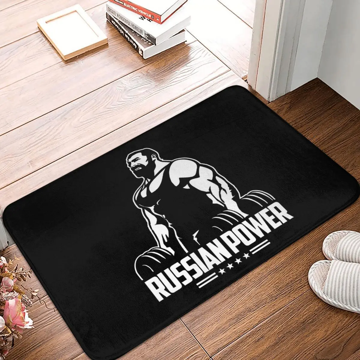 

Dumbbell Gym Fitness Power Bodybuilding Non-slip Doormat Bath MatRussian CCCP Floor Carpet Entrance Door Rug Home Decor