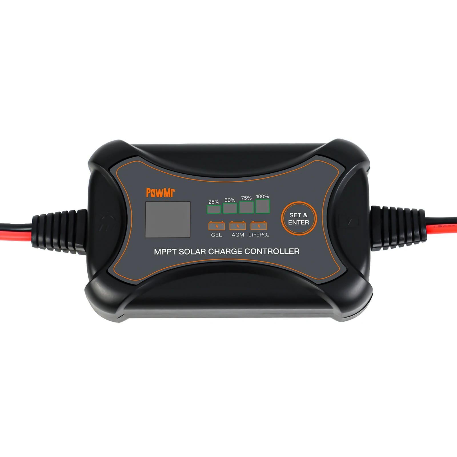Контроллер заряда солнечной батареи PowMr 10A MPPT 12 В постоянного тока подходит для