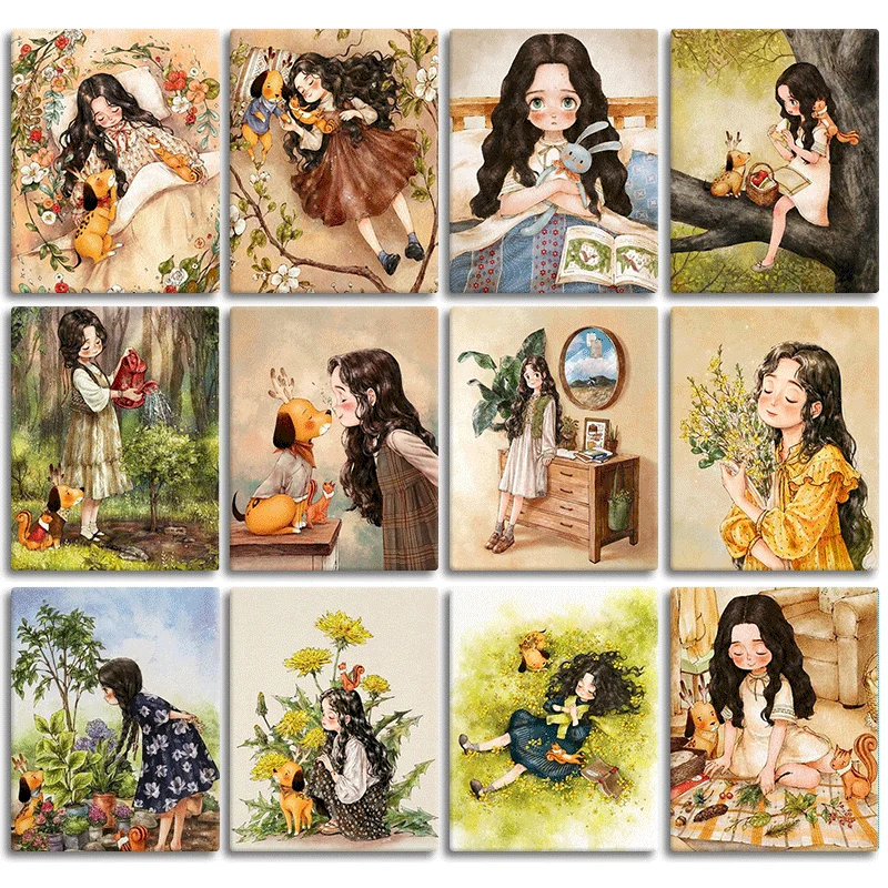 

Картина на холсте мультфильм девушки современное искусство настенный печатный плакат спальня гостиная домашний декор Детская комната укр...