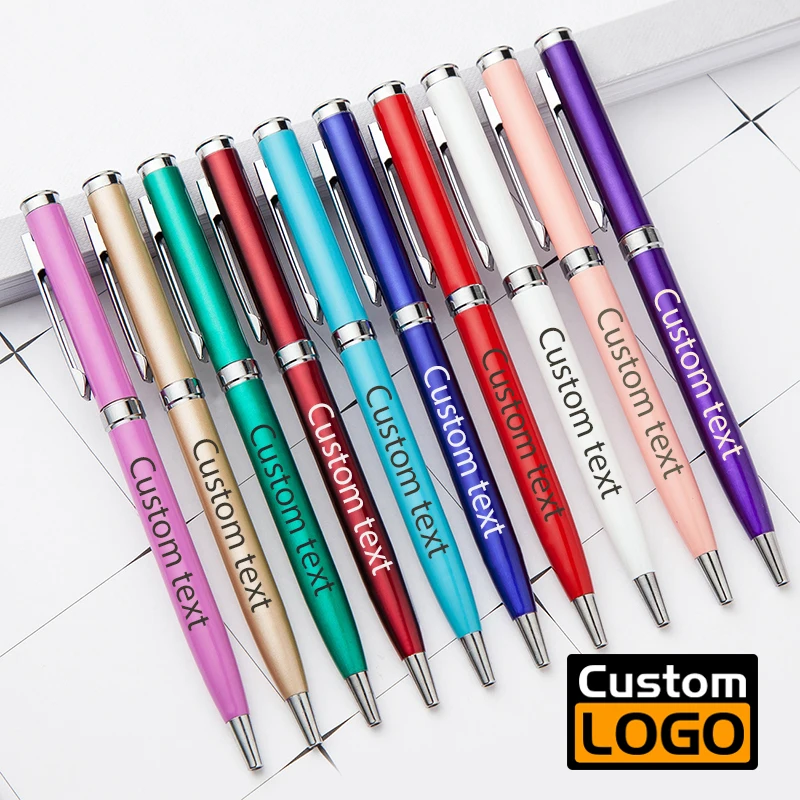 

Custom Logo Advertising Ballpoint Pen High-end Business Metal Signature Pen Student Exam Writing Pen Office Supplies Wholesale