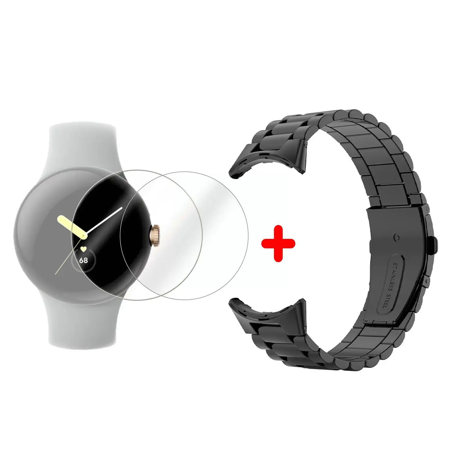

Металлический Стальной браслет для Pixel Watch Band, ремешок для смарт-часов Pixel Watch, Классический ремешок с пряжкой Access G8y3