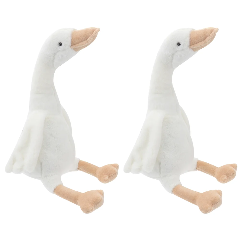 

2 Pcs Swan Plush Toy Cute Stuffed Animal Mlp Plush Cute Animal Toys White Gooses Animals Animal Dolls Home Decor