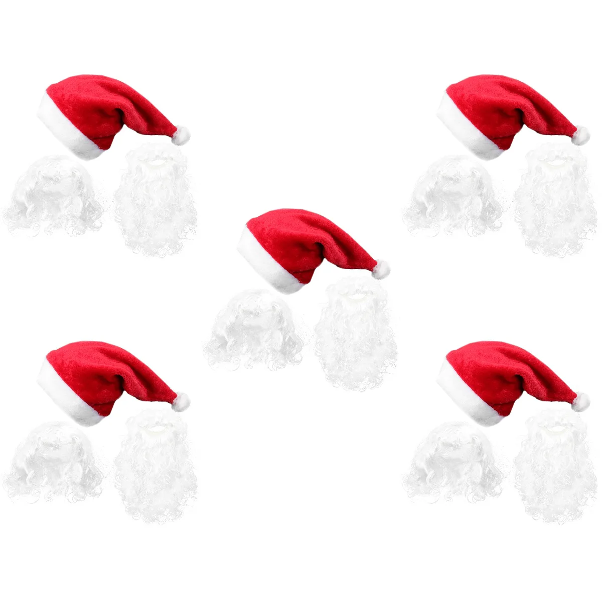 

5 комплектов, головной убор с Санта-Клаусом