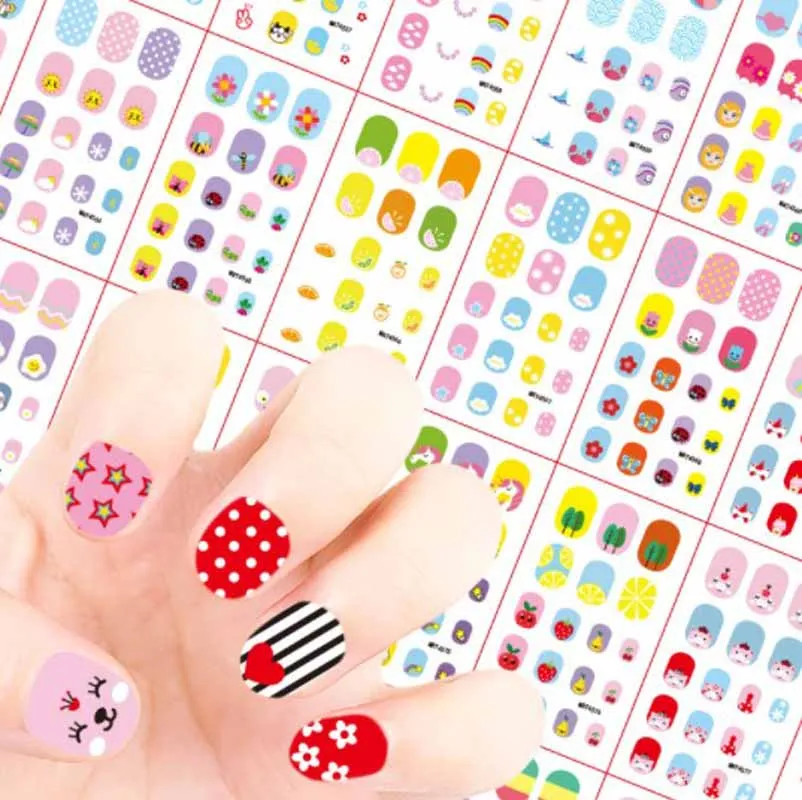 Красивые Мультяшные монстры детские наклейки для ногтей самодельные