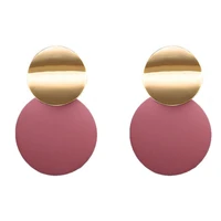 fashion creative retro geometric stud earrings for women trend jewelry gift