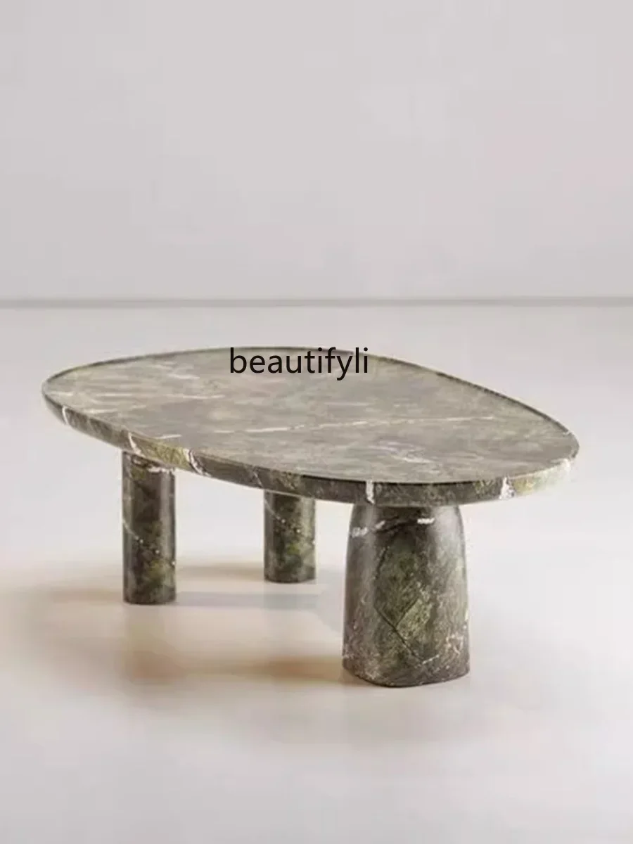 w stylu nordyckim журнальный столик из натурального мрамора гостиная бытовая маленькая