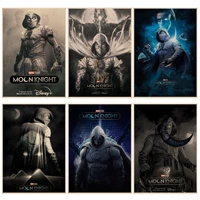 disney marvel moon knight anime posters kraft paper prints and posters vintage decorative painting