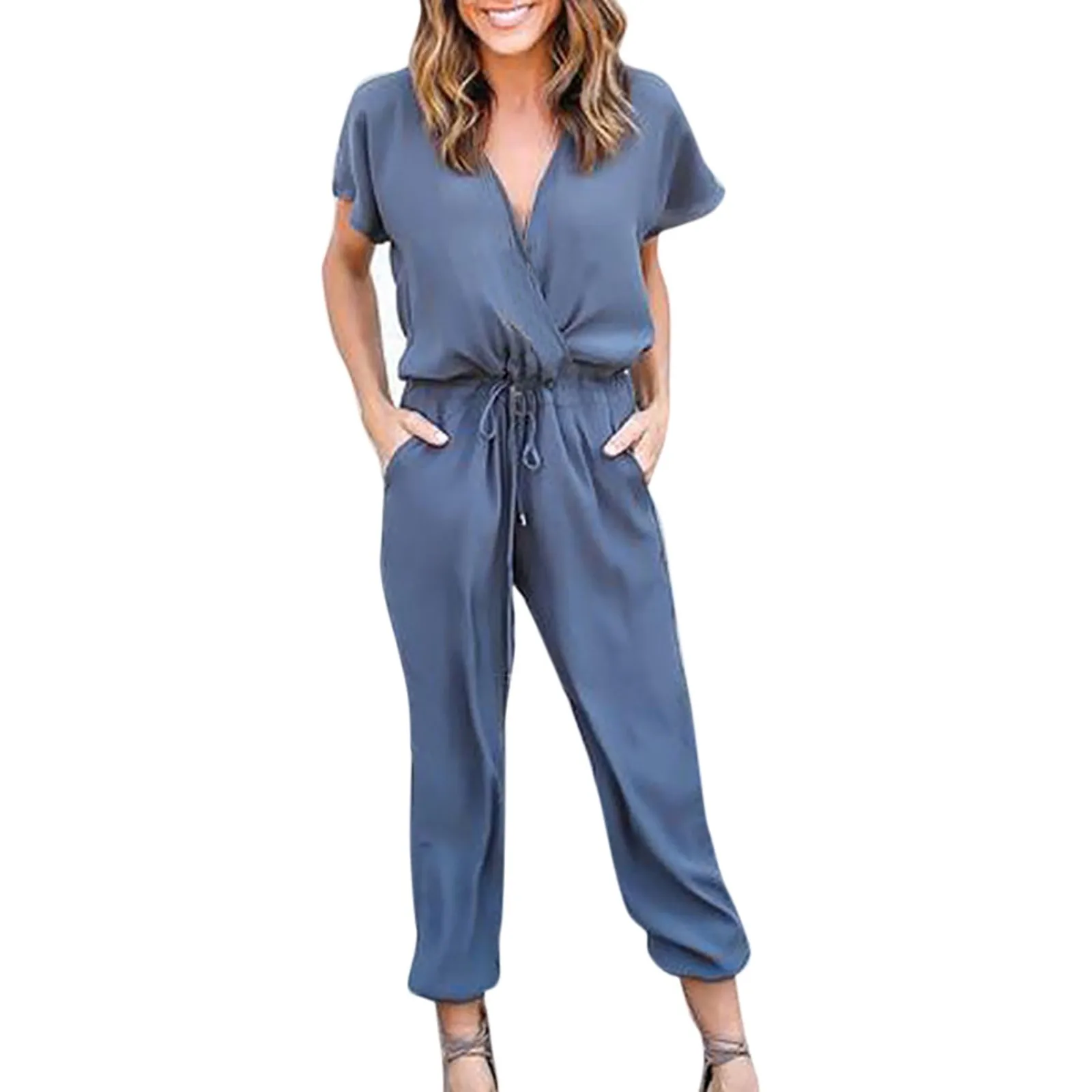 

Женский шифоновый комбинезон с коротким рукавом, Клубная одежда, крутой женский комбинезон, летний женский комбинезон, комбинезон