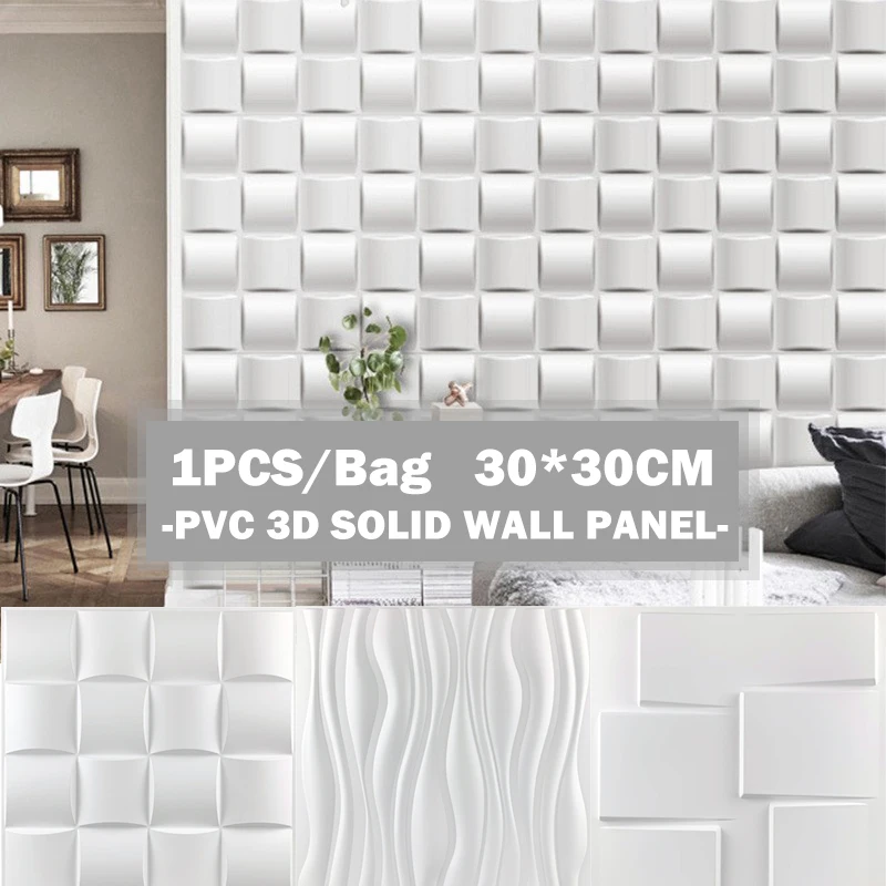 

30X30CM 3D Tile Panel Plastic Gypsum Mould Art Wall Sticker Plastic Form 3D Wall Panel Bedroom Living Room Ceiling Decor
