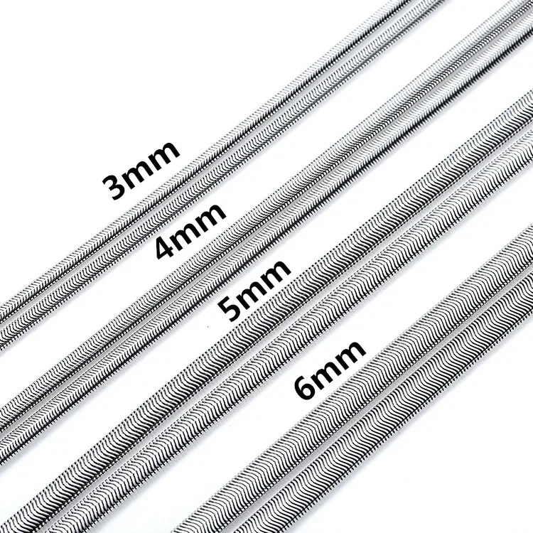 Ожерелье из плоской змеиной цепи нержавеющей стали 316L цепочка титановой