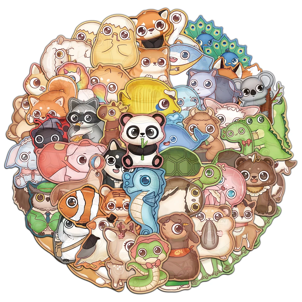 50 шт. наклейки для скейтборда в виде кота