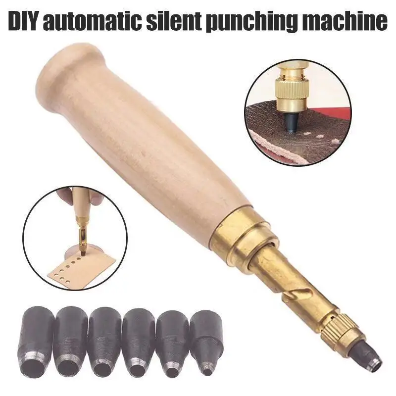

Automatic Belts Punch Drill Tip Die Replaceable Mute Rotary Punching Punchers Leather Punch Watch Craft Tool Hole Punch Screw