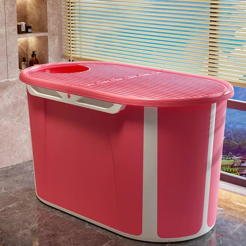 Складная Ванна для взрослых большой размер крышка Настольная дорожная ванна