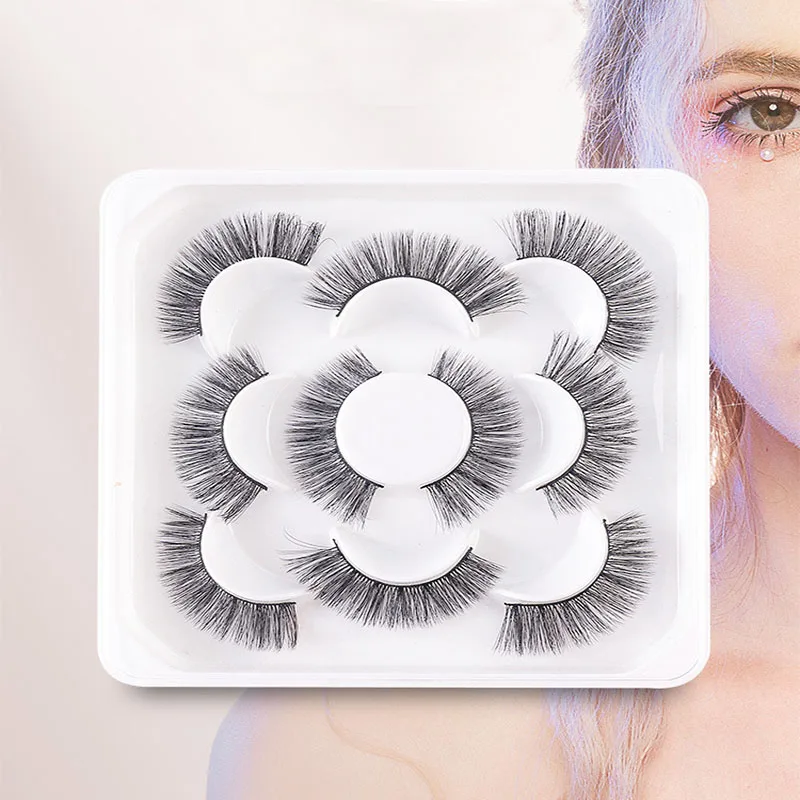 

Новинка 2023, 5 пар, накладные ресницы, натуральные завивающие ресницы 3D для наращивания, Черные Накладные ресницы для макияжа глаз