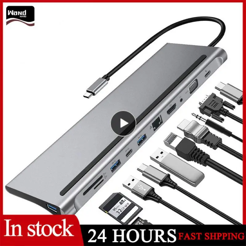 

11-in-1 87w Pd Charging Usb C Multiport Hub Portable Usb-c Hub Docking Station 5gbps Type C To HDMI-compatible Adapter Rj45