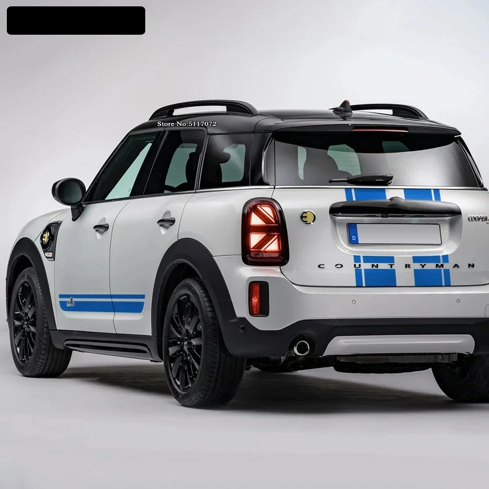 Фото Наклейка на боковую полоску на двери John Cooper Works, виниловая наклейка на капот автомобиля, багажник для MINI Countryman F60 ALL4 JCW 2017-на 2022 2023 №4