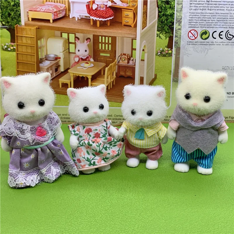 

Original SylvanianFamilies Figure Persian Cat Model Ornaments Accessories Pretend Play Flocking Toy Children Present