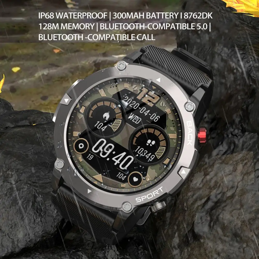 

AMZ C21 Smart Watch BT Calling IP68 Deep Waterproof Multiple Sports Modes Military Tactical Fitness Watch Tracker Daily Life