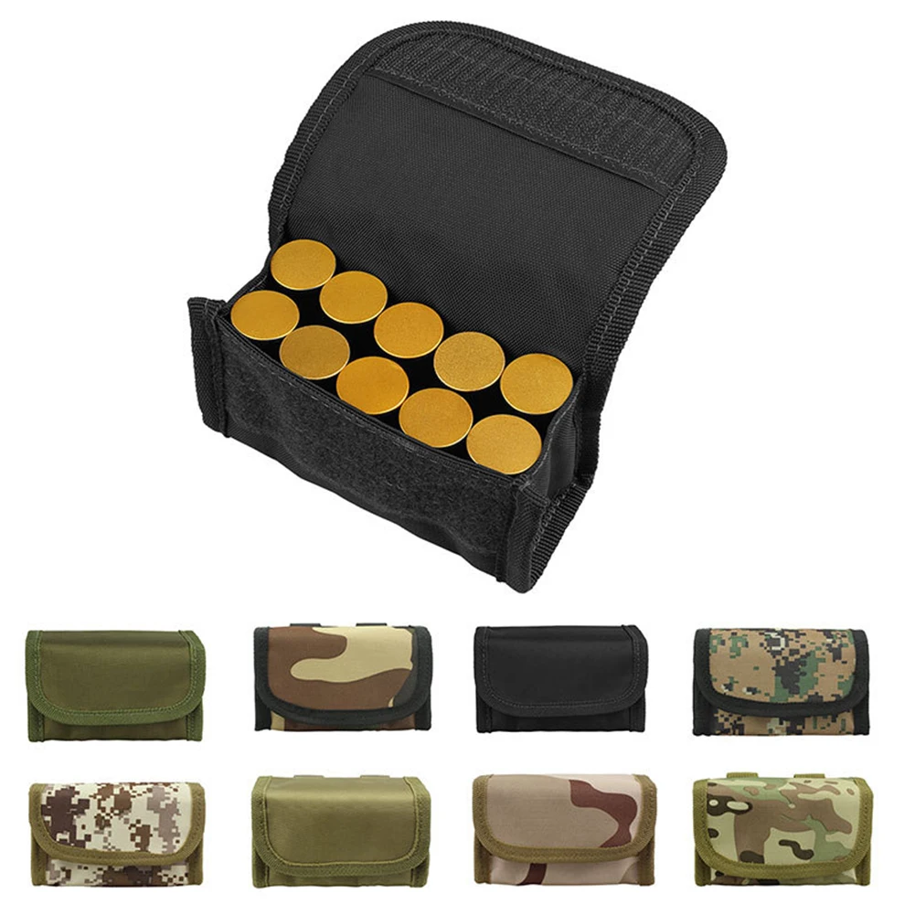 

10 круглых чехлов для дробовиков, 12 калибров, 20GA, тактические боеприпасы Molle для охоты, патронташ, Круглый держатель картриджа, чехол, Охотнич...