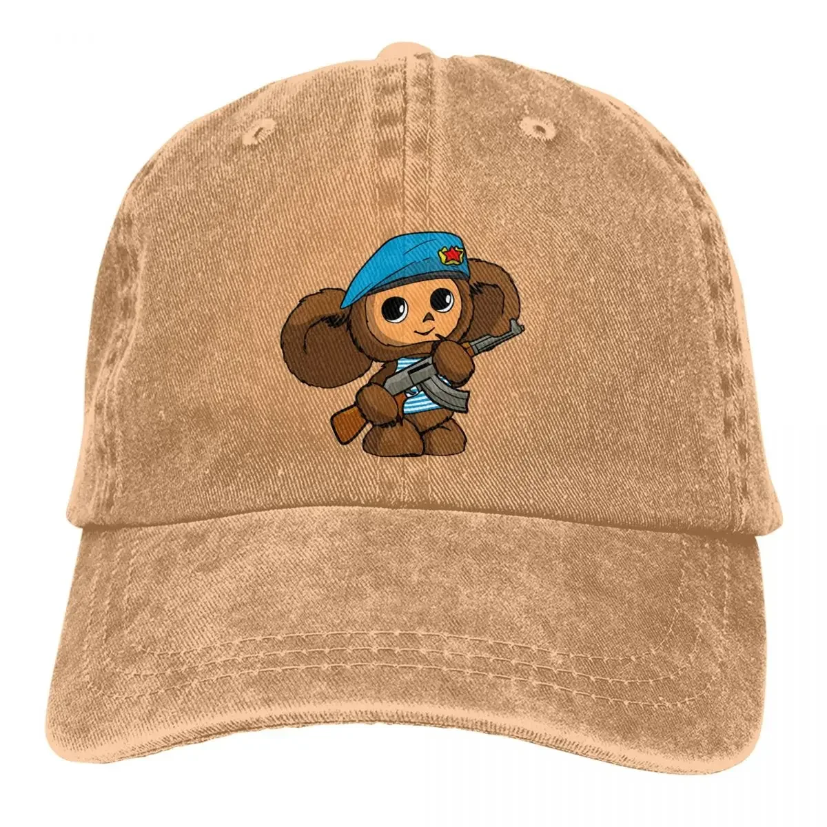 Кепка Cheburashka Che Burashka Gena с мультипликационным рисунком на русском языке женская