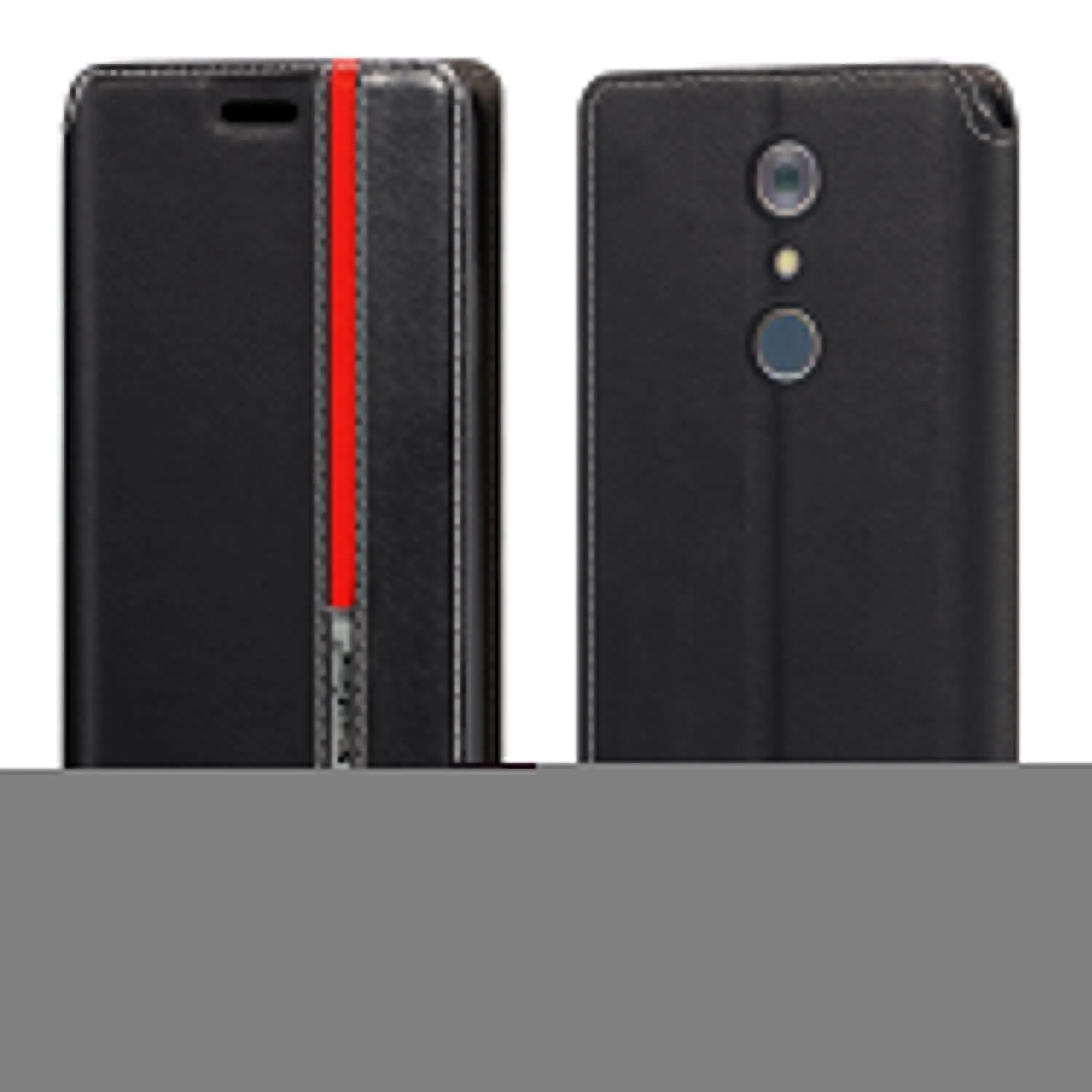 Кожаный чехол-книжка с магнитной застежкой и отделением для карт ZTE Blade Z Max Pro Z981 -