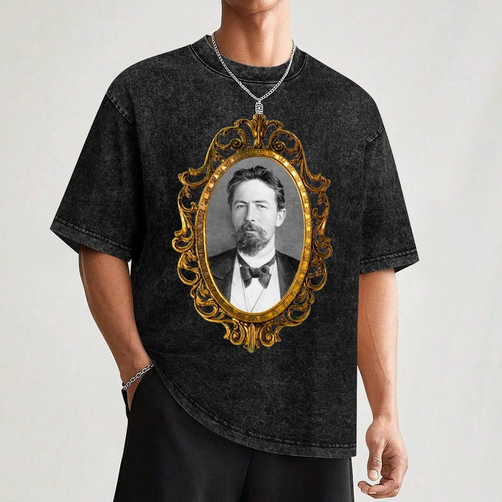 Футболка Антон Чехов милые топы одежда на день Святого Валентина забавные