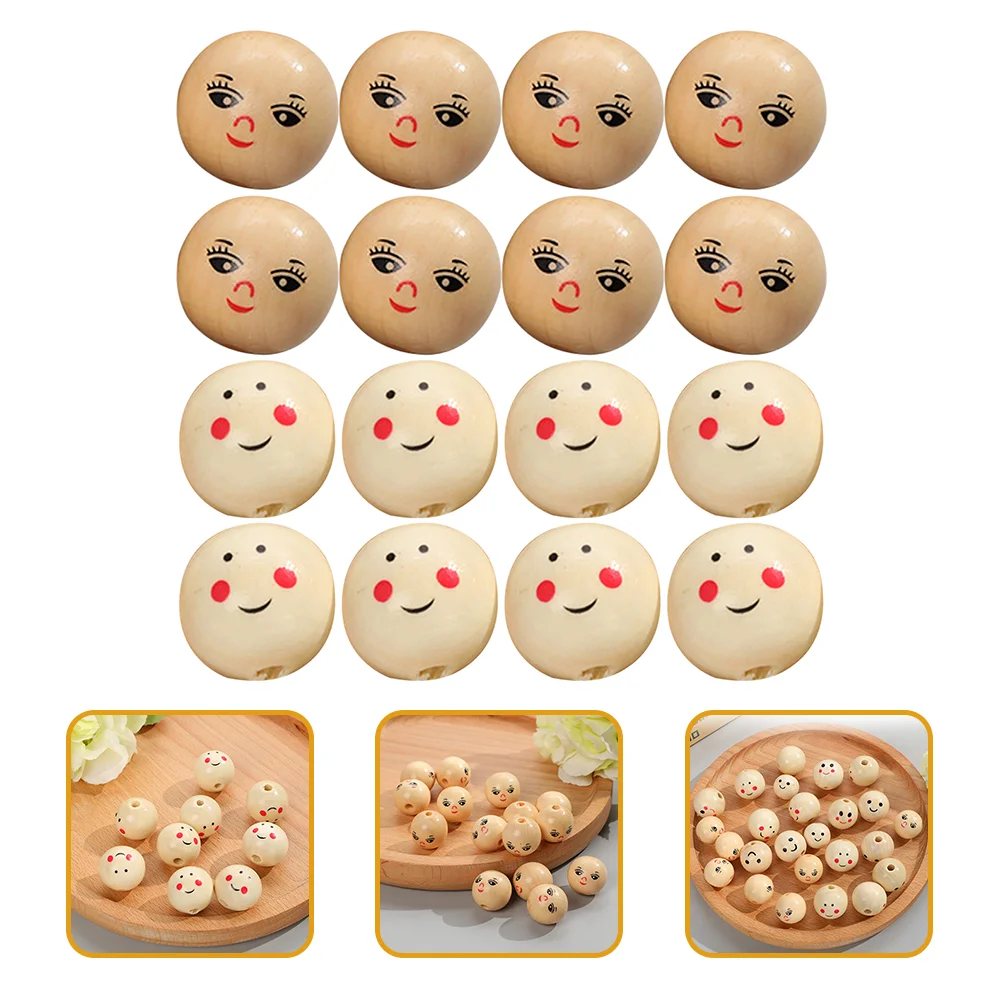 

Beads Jewelry Diydecorationpendant Loose Round Supplies Spacer Bracelet Necklace Wooden Making