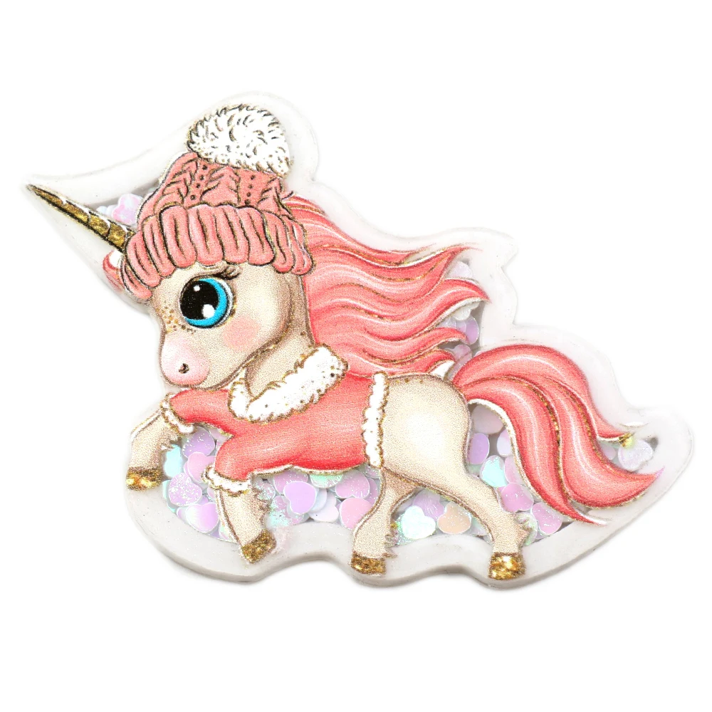 

Unicorn Transparent Quicksand Acrylic Shaker Bling Sequins DIY Make Hair Clip Accessories Craft Phone Case Decor,1Yc17889