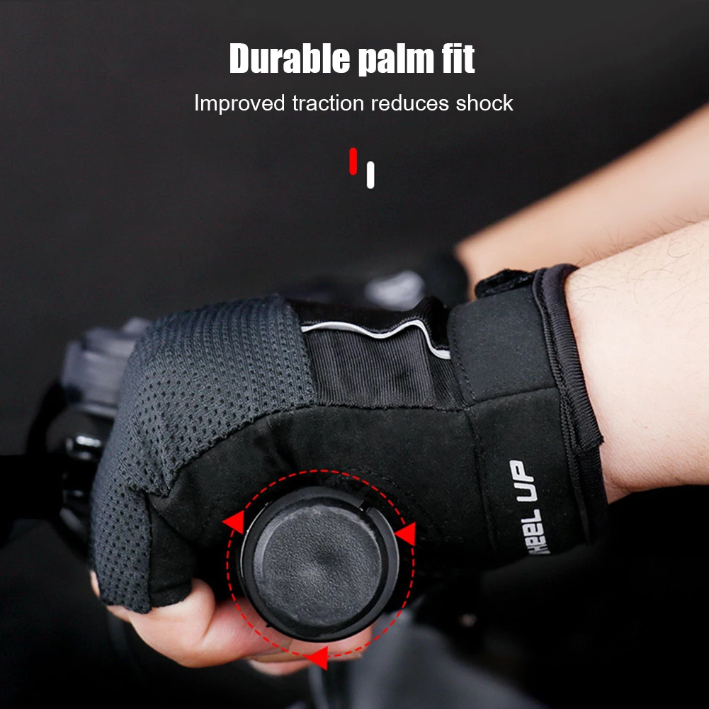 Велосипедные перчатки с открытыми пальцами противоударные дышащие спортивные