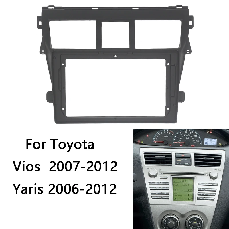 9-дюймовая Автомобильная панель для TOYOTA Vios Yaris Belta 2006 2007 2008 видеоплеер