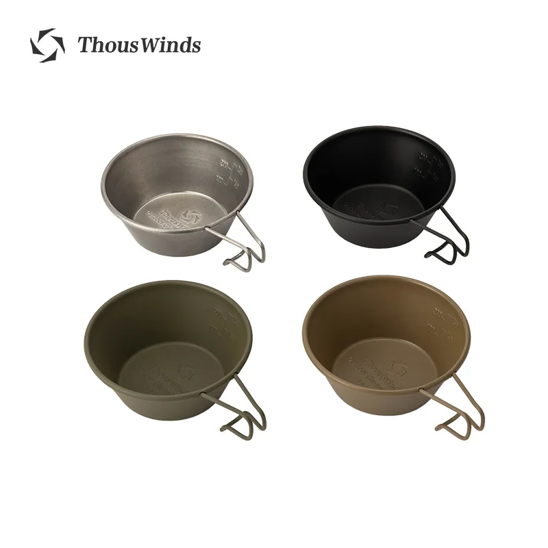 Thous Winds 300ML Sierra Cup Portable Camping Tableware Set for Picnic Stainless Steel Outdoor Cooking Cookware Kit Supplies