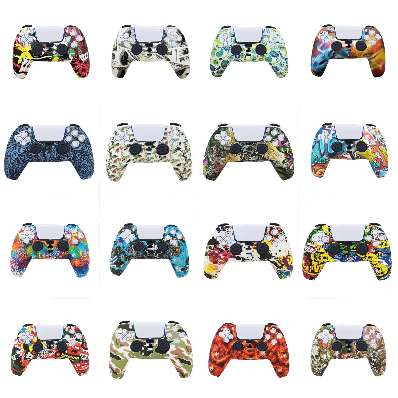 

Skin Cover For DualSense Controller Scratch proof Non-slip Handle Grip Cover Gamepad Protective Case For PS5 Controller