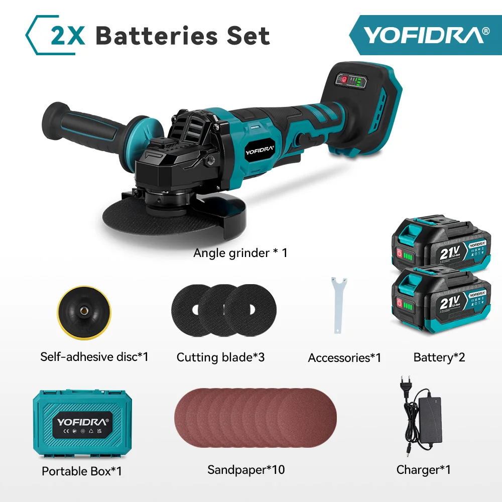 

Бесщеточная угловая шлифовальная машина YOFIDRA 125 мм для Makita 18-21В