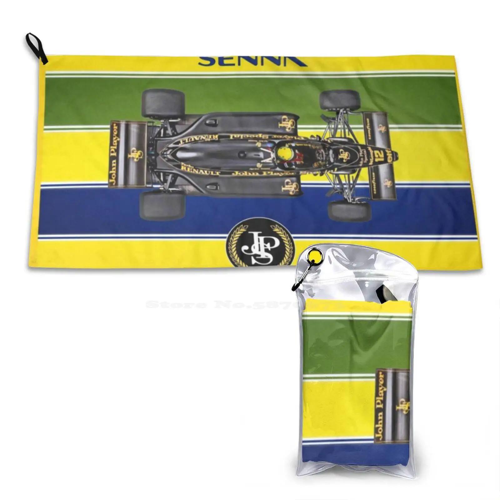 Senna Color Jps-Race0010 Персонализированное мягкое полотенце для дома и улицы Айртон Сенна