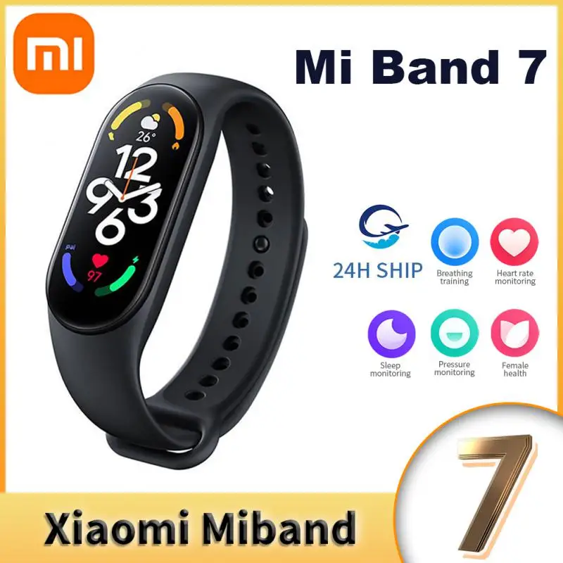 

Xiaomi Mi Band 7 Smart Bracelet, Bluetooth 5.2,VO2 Max,Sport Analysis 1.62"AMOLED,120 Workout Modes,5 Atm Waterproof Smart Band