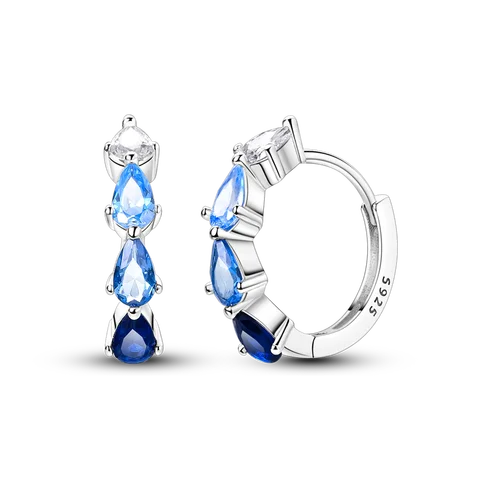 Серьги-кольца из стерлингового серебра 925 пробы сглаза, звездой и луной, двойные серьги-кольца для женщин и девочек, серьги, ювелирные изделия, подарок на день рождения