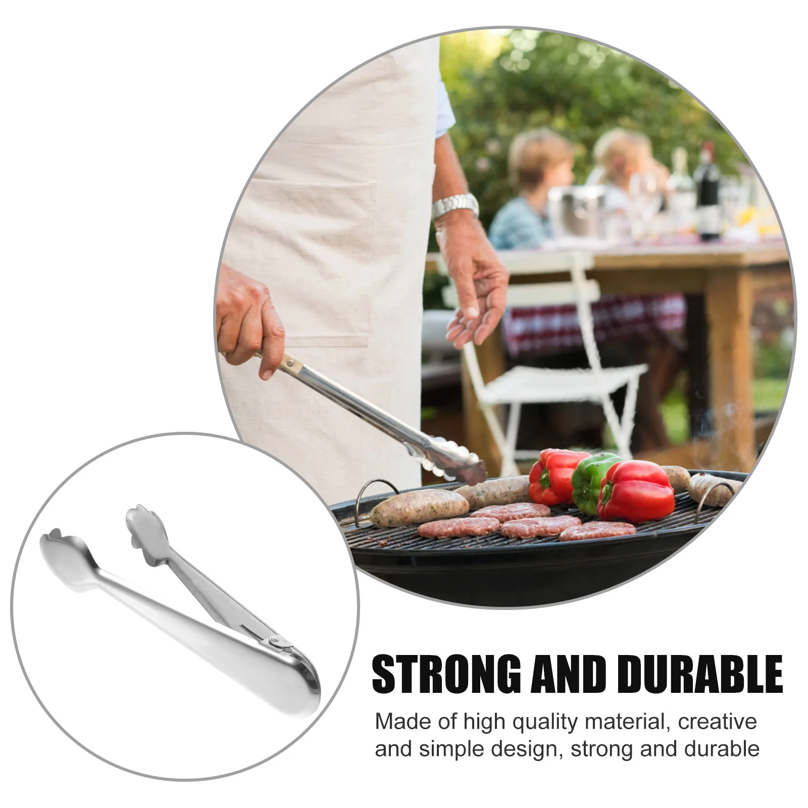 Щипцы для еды из нержавеющей стали силиконовые щипцы барбекю кухонная ручка