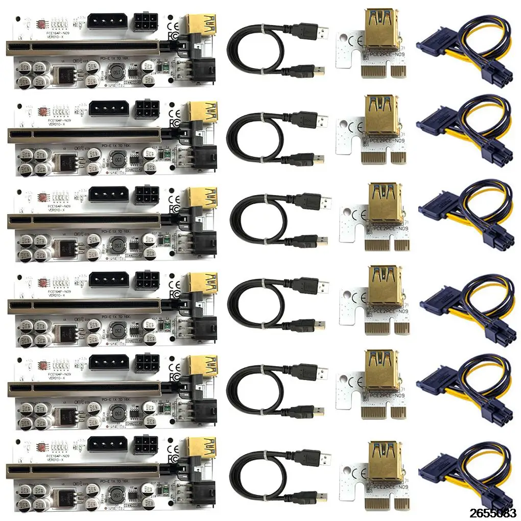 

Переходник VER010 USB 3,0 PCI-E, 6 шт., для подключения кабеля