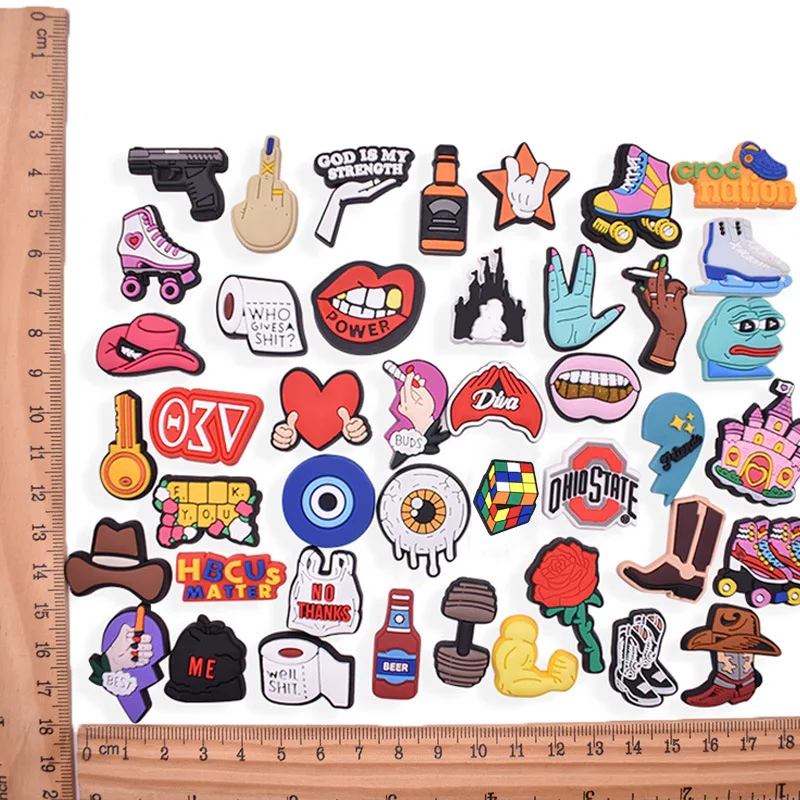 50 Pcs Creative Shoes Charm Stylistic Croc Sandals Accessories Shoe Accessories Croc Women's Men's Shoe Buckle Gifts