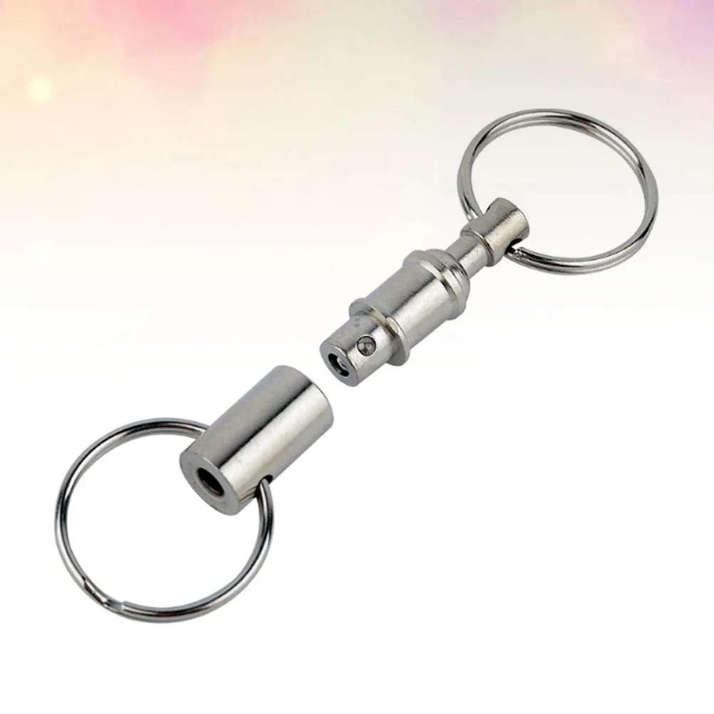 

5pcs Keychains Detachable Double-end Removable Key Holder Key Rings Alloy Hanging Decoration