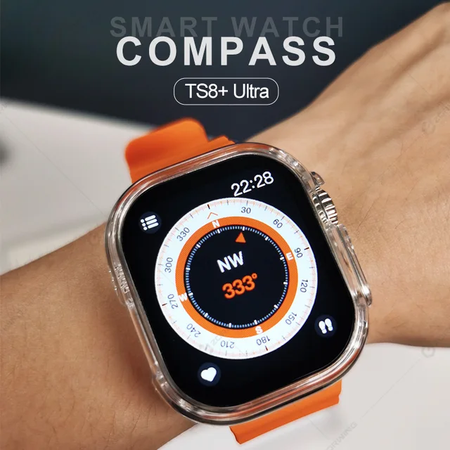 TS8 Plus Ultra Smart Watch Men 49mm NFC Smartwatch Compass Blood Pressure Fitness Sport Watch for Android IOS with Strap Lock 2
