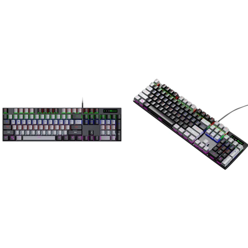 

RGB механическая клавиатура, 104 клавиши светодиодный ная подсветка, Механическая игровая клавиатура для Windows, ноутбука, Mac