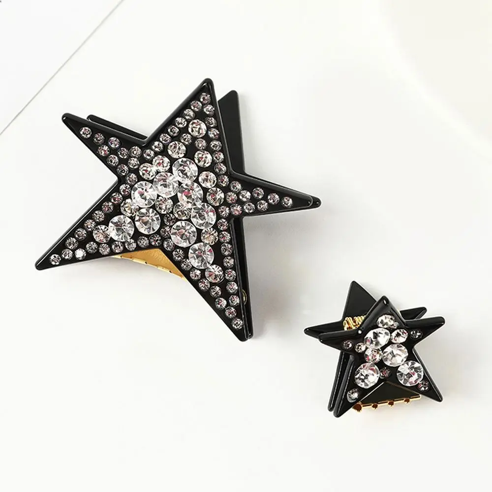 

Korean Creative Acetate Rhinestone Hair Clips For Women Hairpins Sweet Crystal Star Hair Claws Ins Zircon Shark Clip Hairgrip