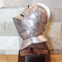 european medieval knight helmet vintage samurai iron hat headcover men war 2 6kg
