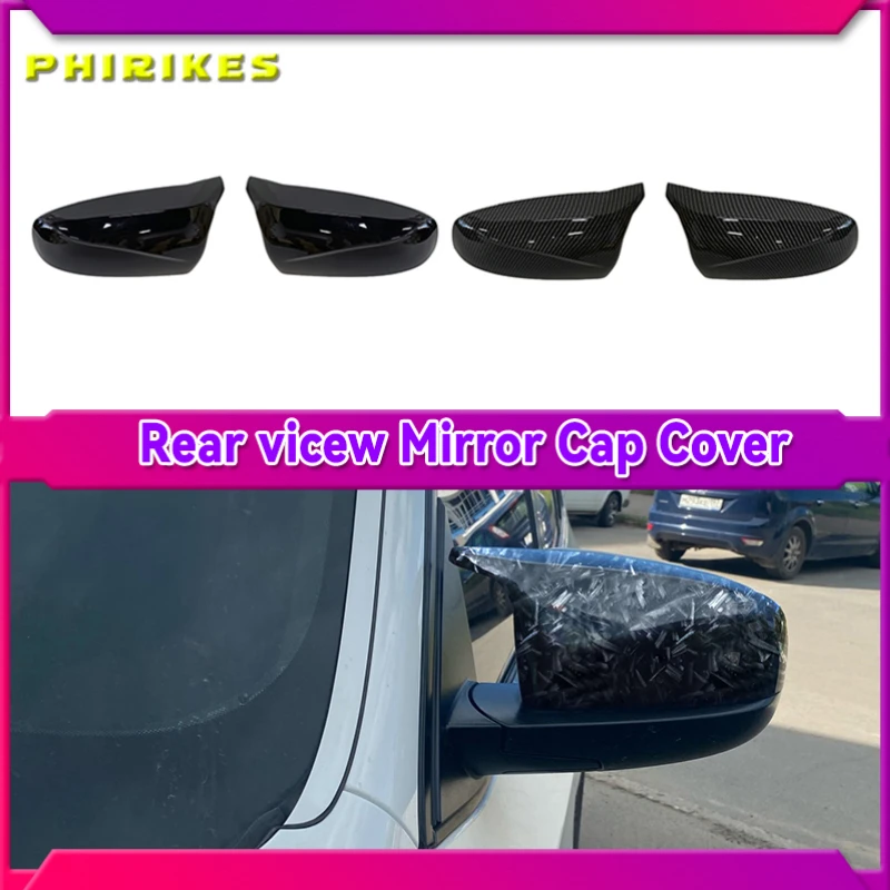 

2pcs Excellent Facelifted Side Wing Modified for BMW X5 E70 X6 E71 2008-2013 Mirror Cover Caps Bright Black Carbon Fiber Pattern